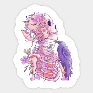 Skeleton floral Sticker